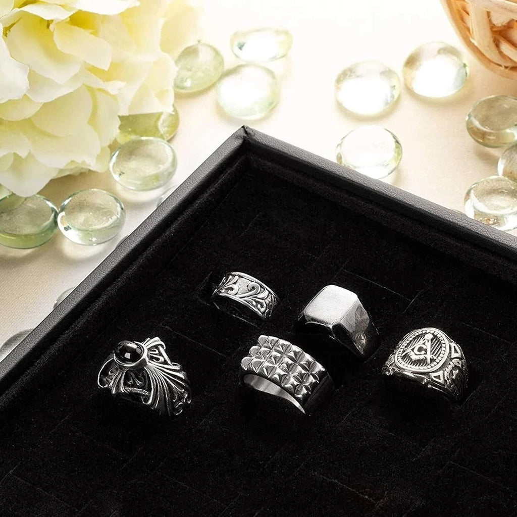 100 Slots Jewelry Ring Display Organizer Case Tray Holder Earrings Storage Box | eBay