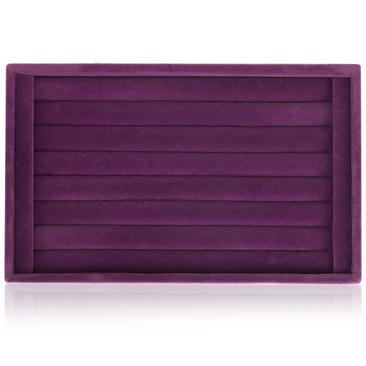 2× Velvet Jewelry Ring Display Organizer Case Earring Storage Box Tray Holder US | eBay