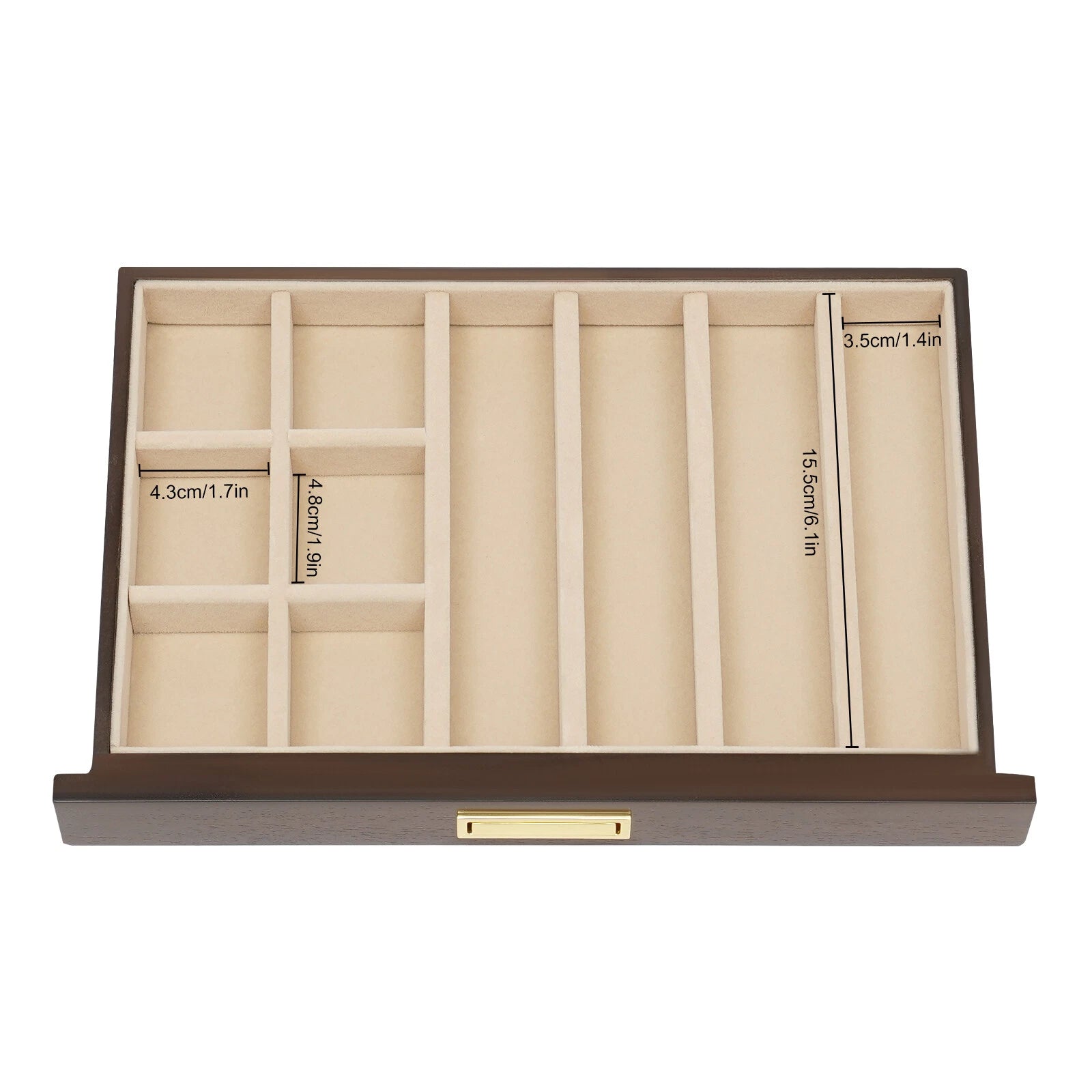 3 Layers Wooden Organizer Jewelry Storage Box w/ 2 Drawers Cabinet | eBay