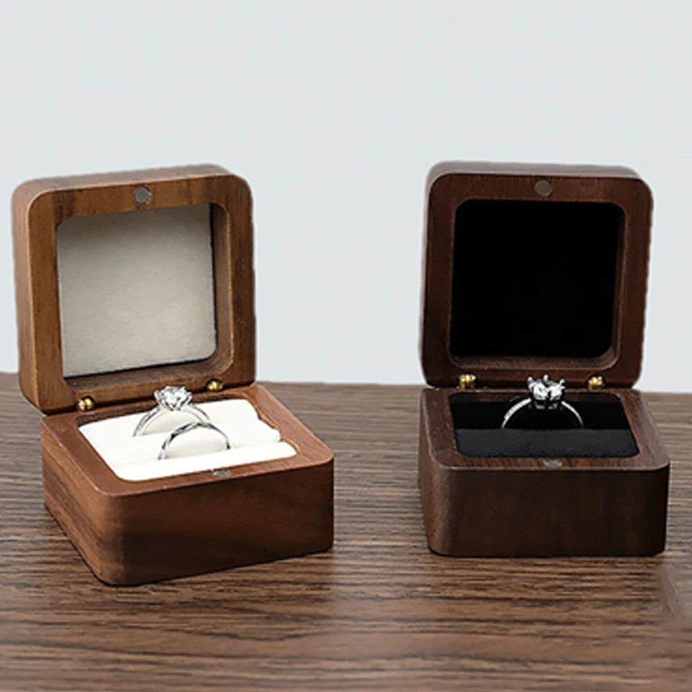 Case Wooden Lover Ring Display Box Jewelry Box Storage Holder Ring Storage Box## | eBay