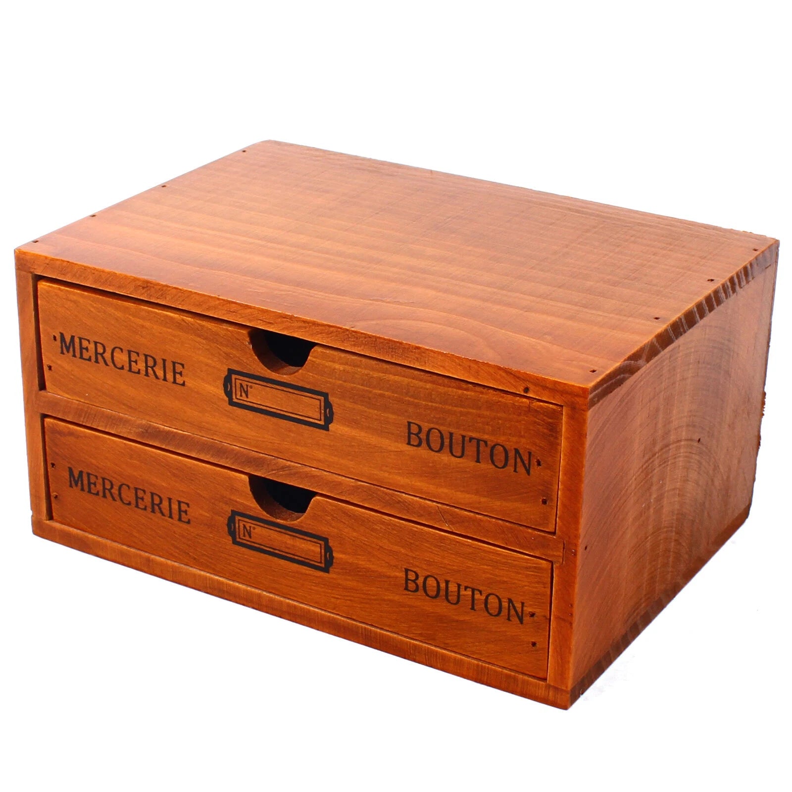 Vintage Wood Jewelry Organizer Storage Box w/ Drawers Cosmetic Cabinet 2 Layers | eBay