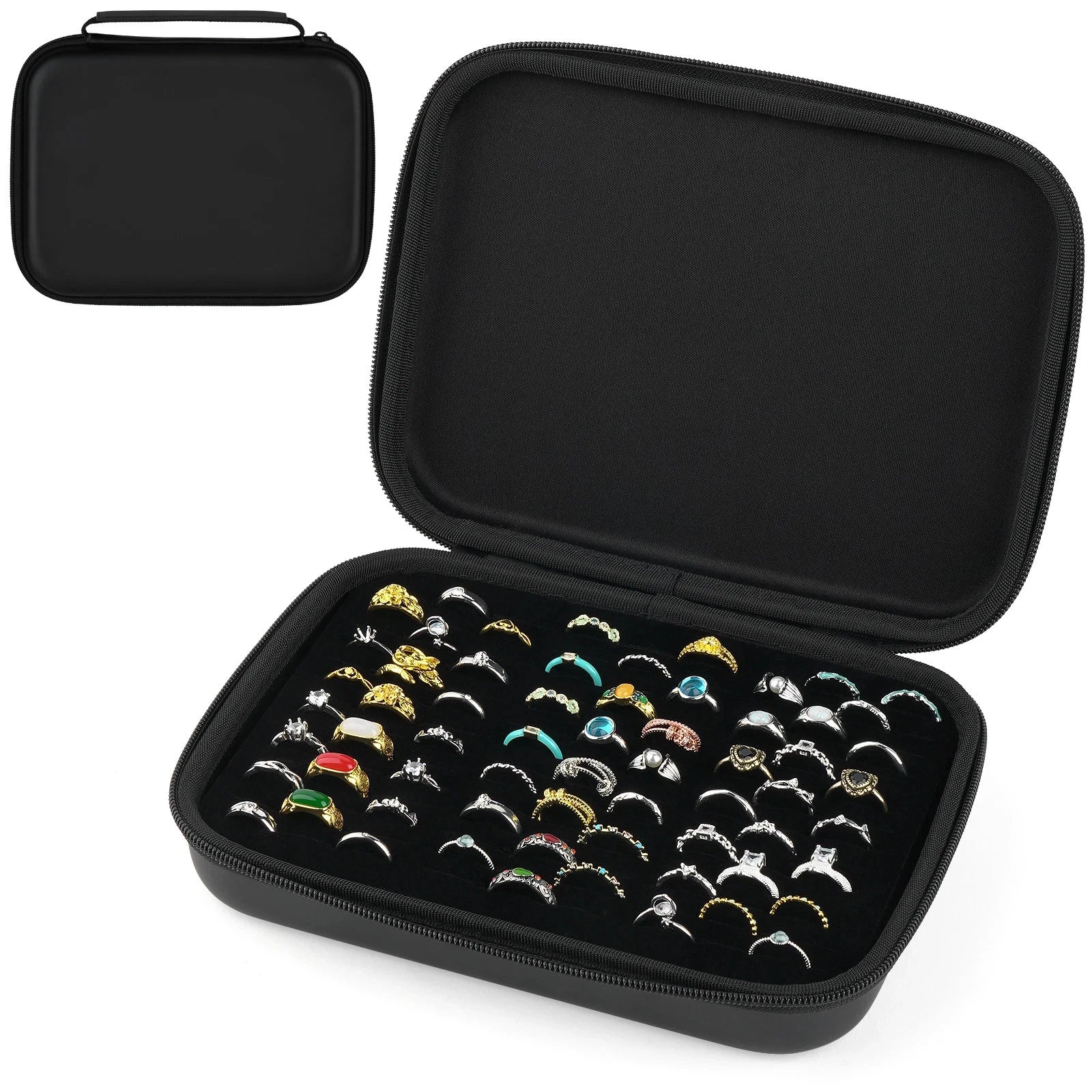 50 Slots Ring Organizer Storage Case Jewelry Ring Display Collector Only Box | eBay