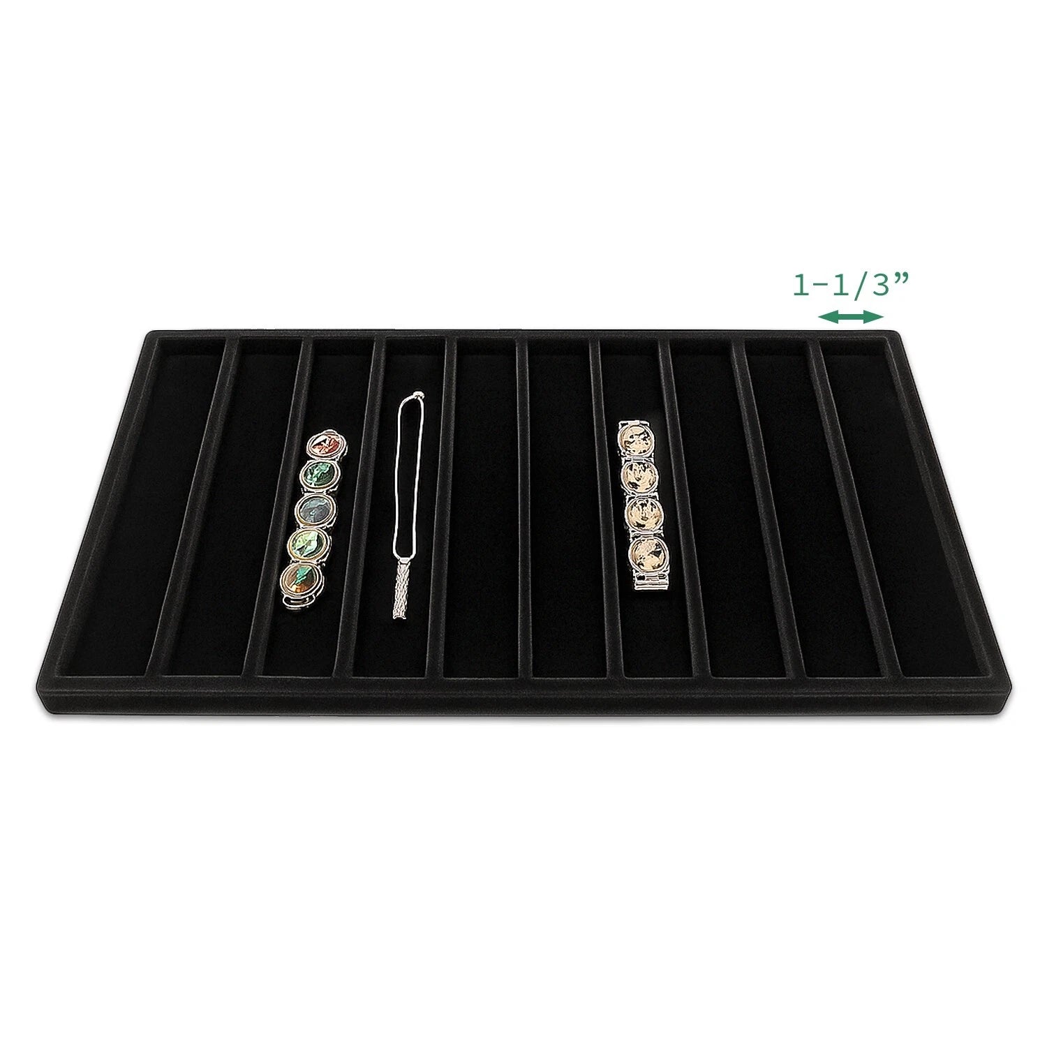 Wooden Jewelry Display Case Organizer Glass Lid Pad/Divider Insert Black/Burlap | eBay