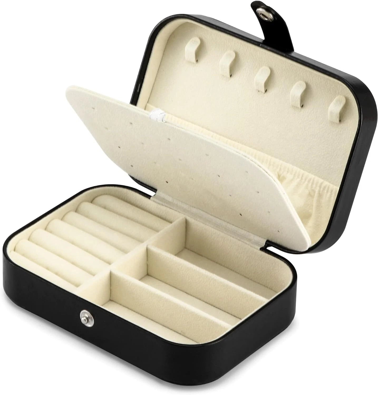 Portable Jewelry Box Organizer Leather Jewellery Ornaments Case Travel Storage | eBay