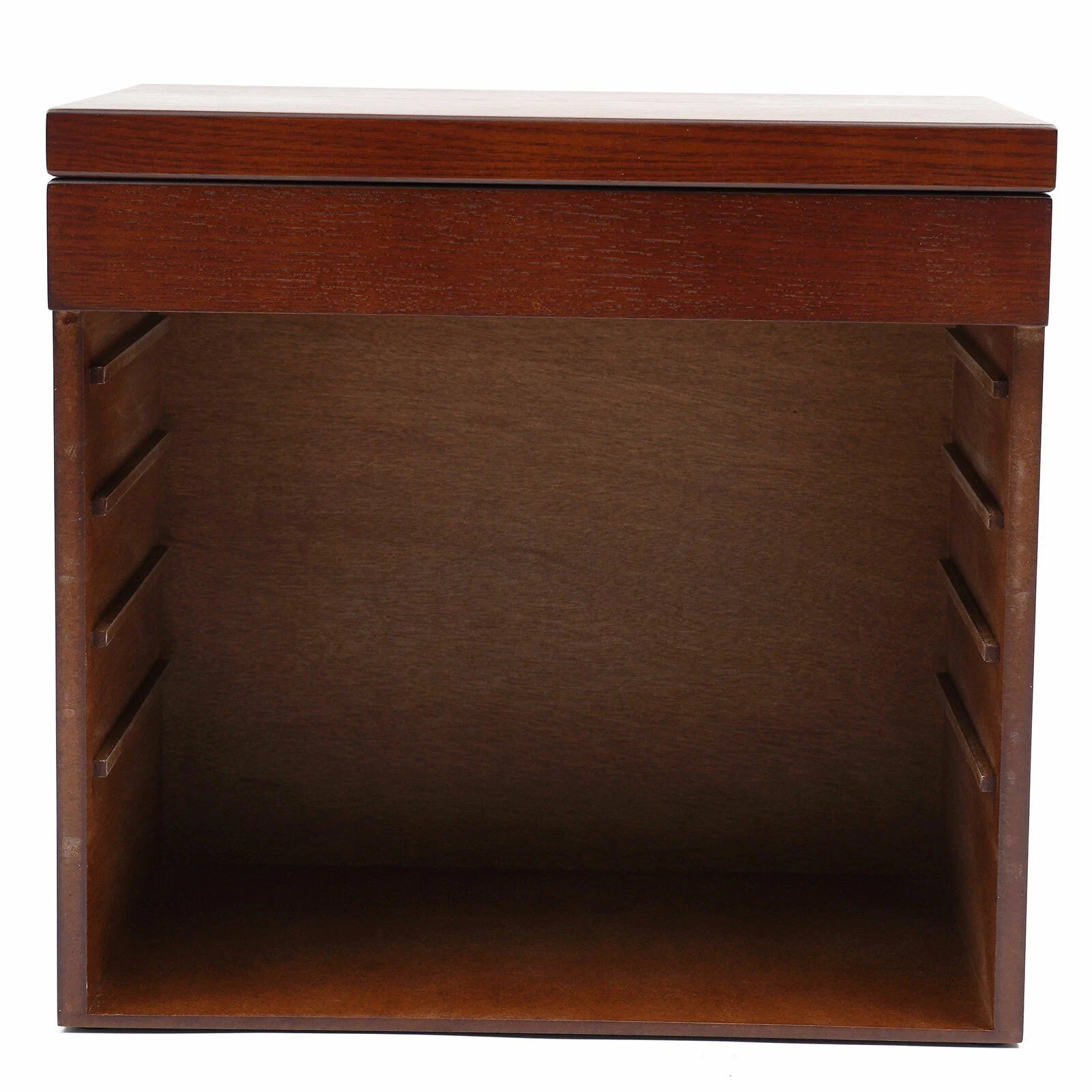6 Layers Wooden Jewelry Case Necklace Watches Storage Box With Mirror Women | eBay