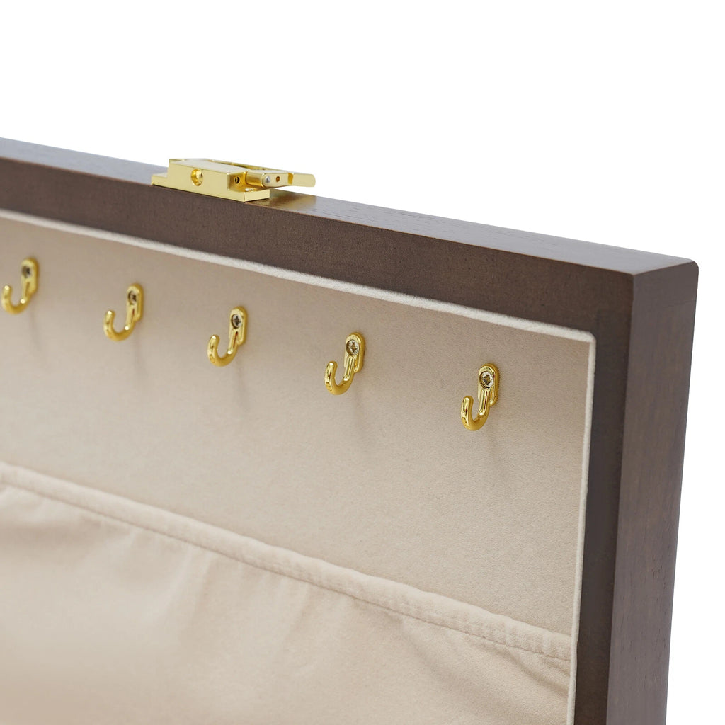 3 Layers Wooden Organizer Jewelry Storage Box w/ 2 Drawers Cabinet | eBay