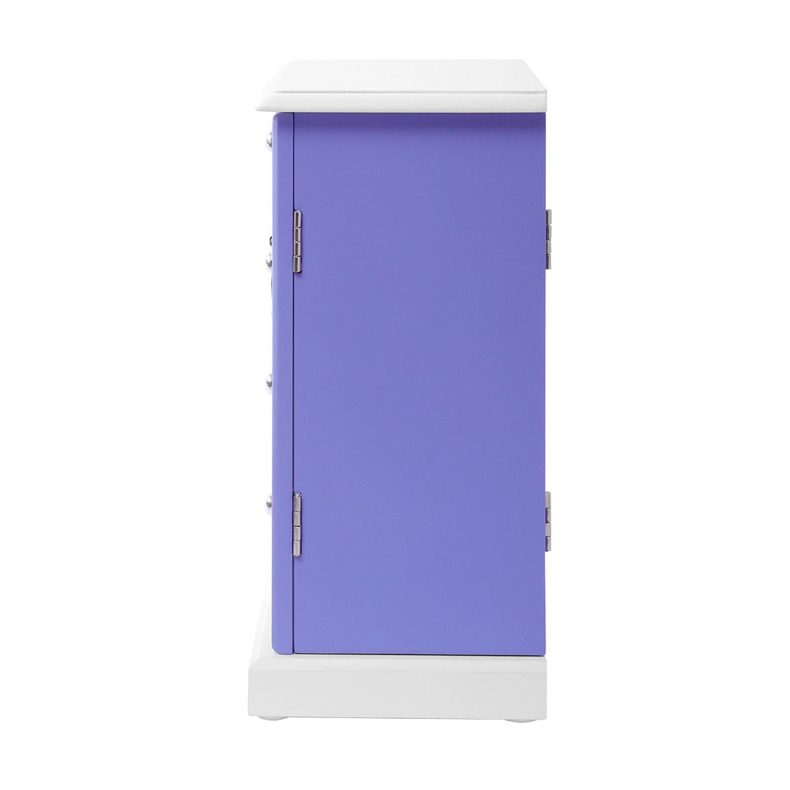 Jewelry Box Bracelets Rings Storage Organizer 4 Drawers Purple w/Built-in Mirror | eBay