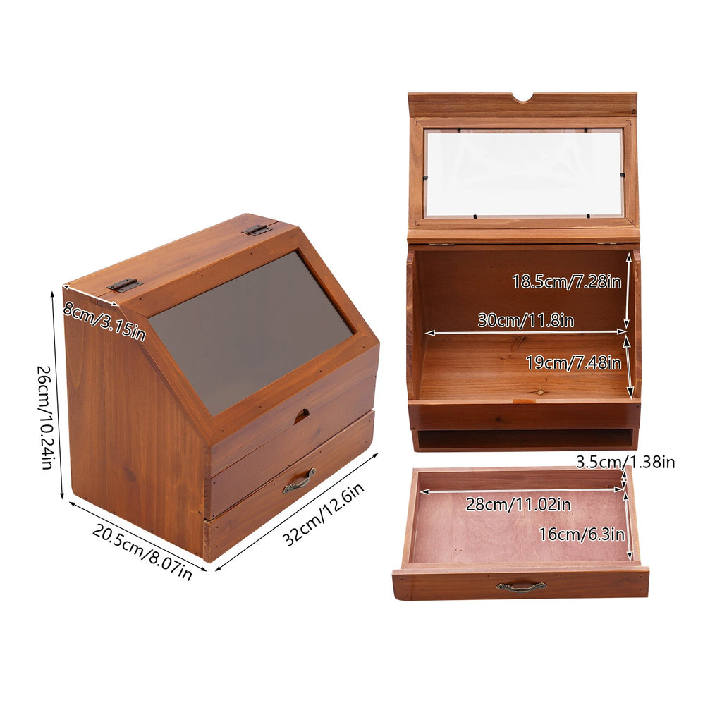 Perfume Organizer Wood Jewelry Storage Box Perfume Display Stand with Drawer | eBay