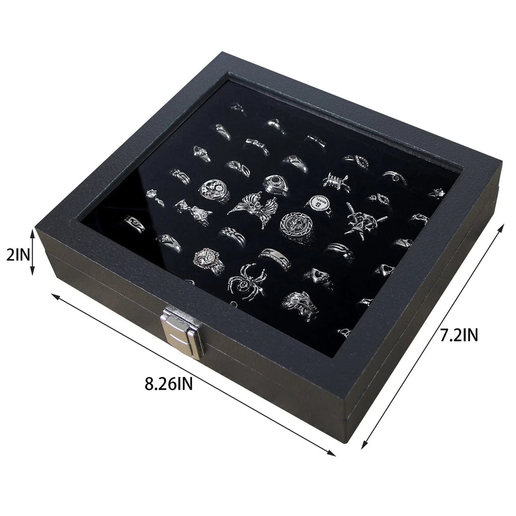 Ring Organizer Display Case,Black Jewelry Storage Tray Boxes for Multiple Rin... | eBay