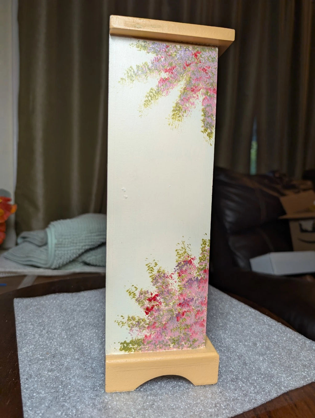 Wooden Hand Painted 4 Drawer Jewelry Storage Box Chest 12" x 8" X 4" As Is | eBay