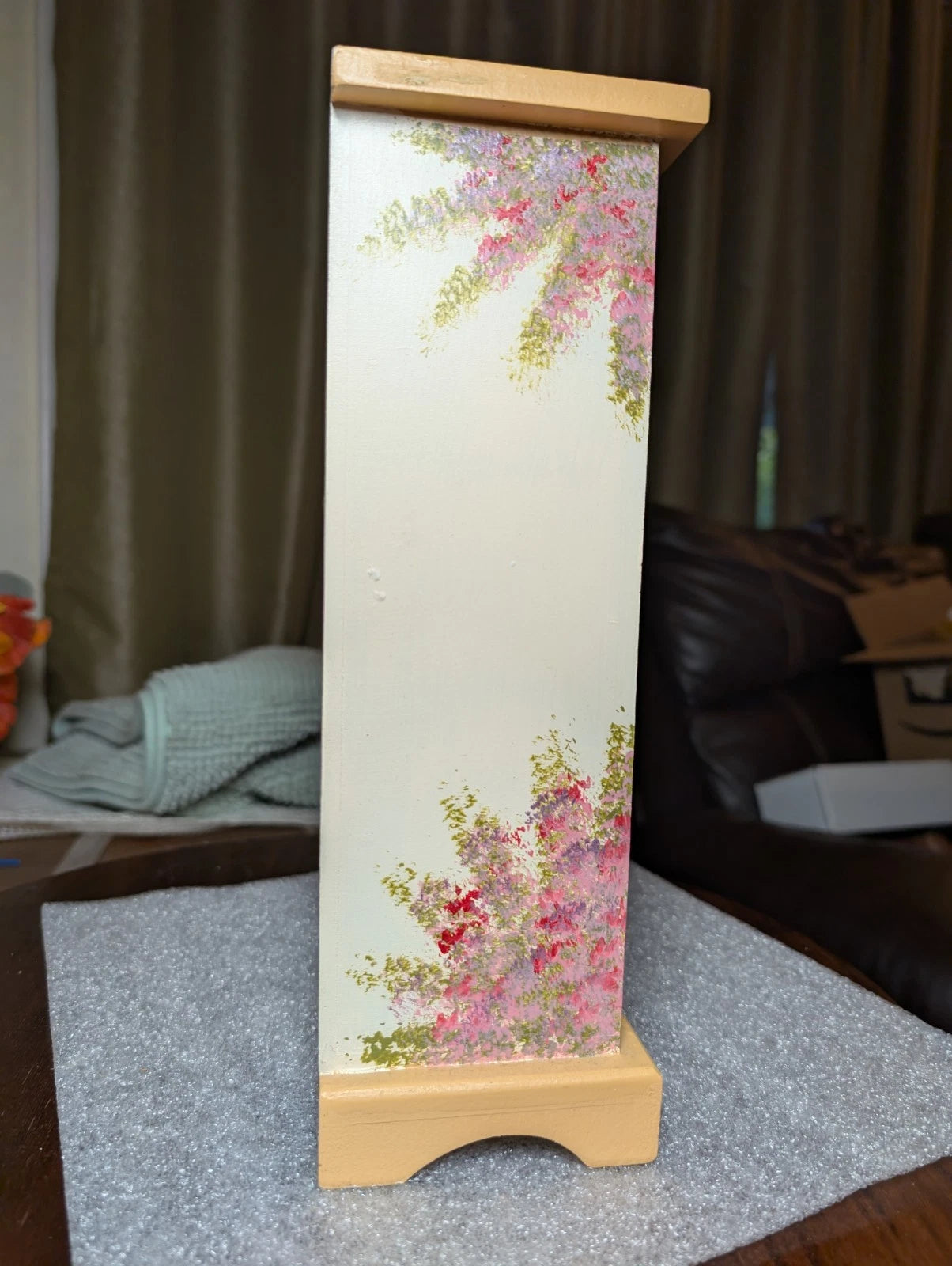 Wooden Hand Painted 4 Drawer Jewelry Storage Box Chest 12" x 8" X 4" As Is | eBay