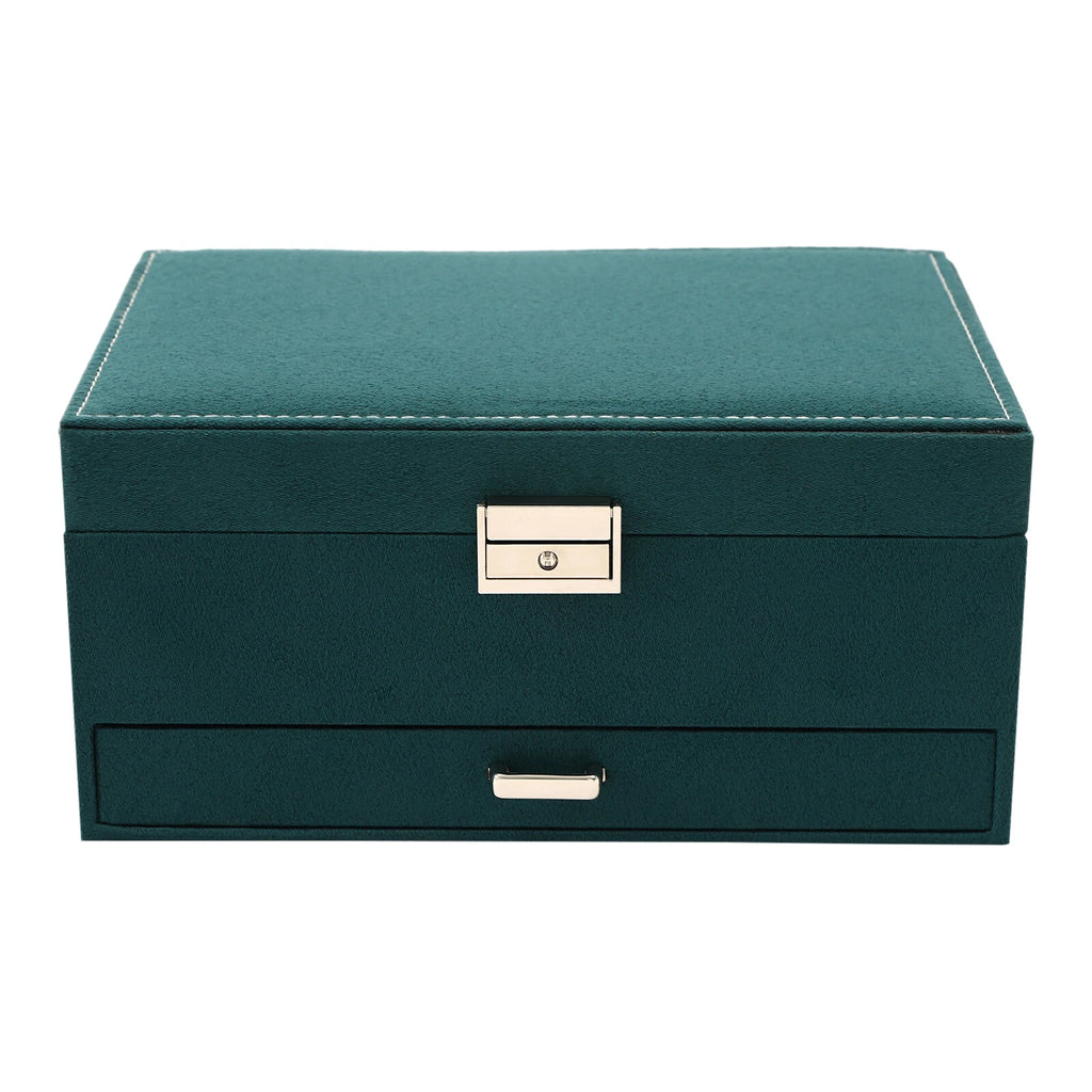 3Layer Jewelry Box Organizer Large Capacity Ring Earring Necklace Storage Case | eBay