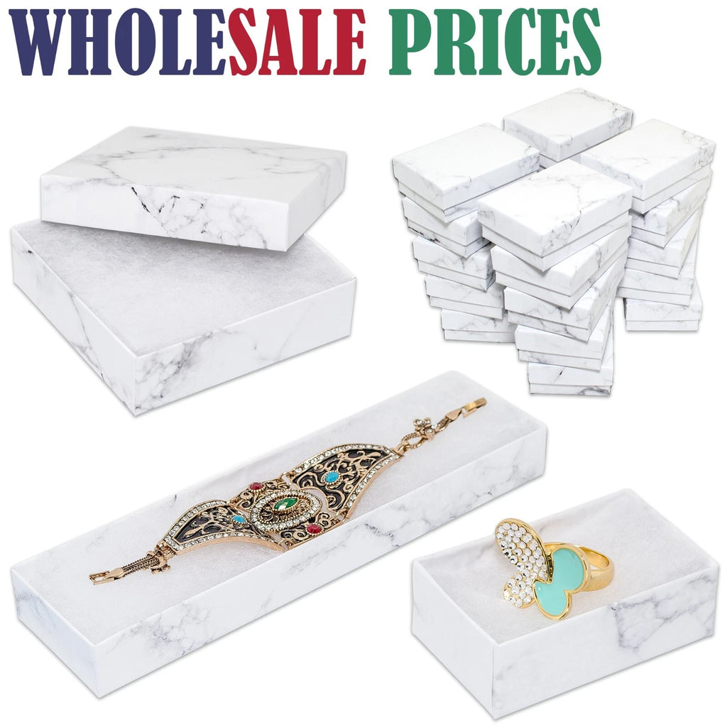 BULK Cardboard Kraft Paper JEWELRY GIFT BOXES Cotton Filled MARBLE for Shipping | eBay