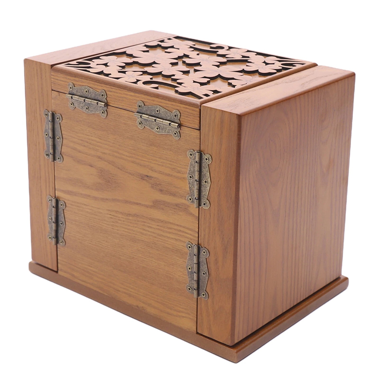 5 Layers Vintage Jewelry Organizer Case Large Wooden Storage Box with 4 Drawers | eBay