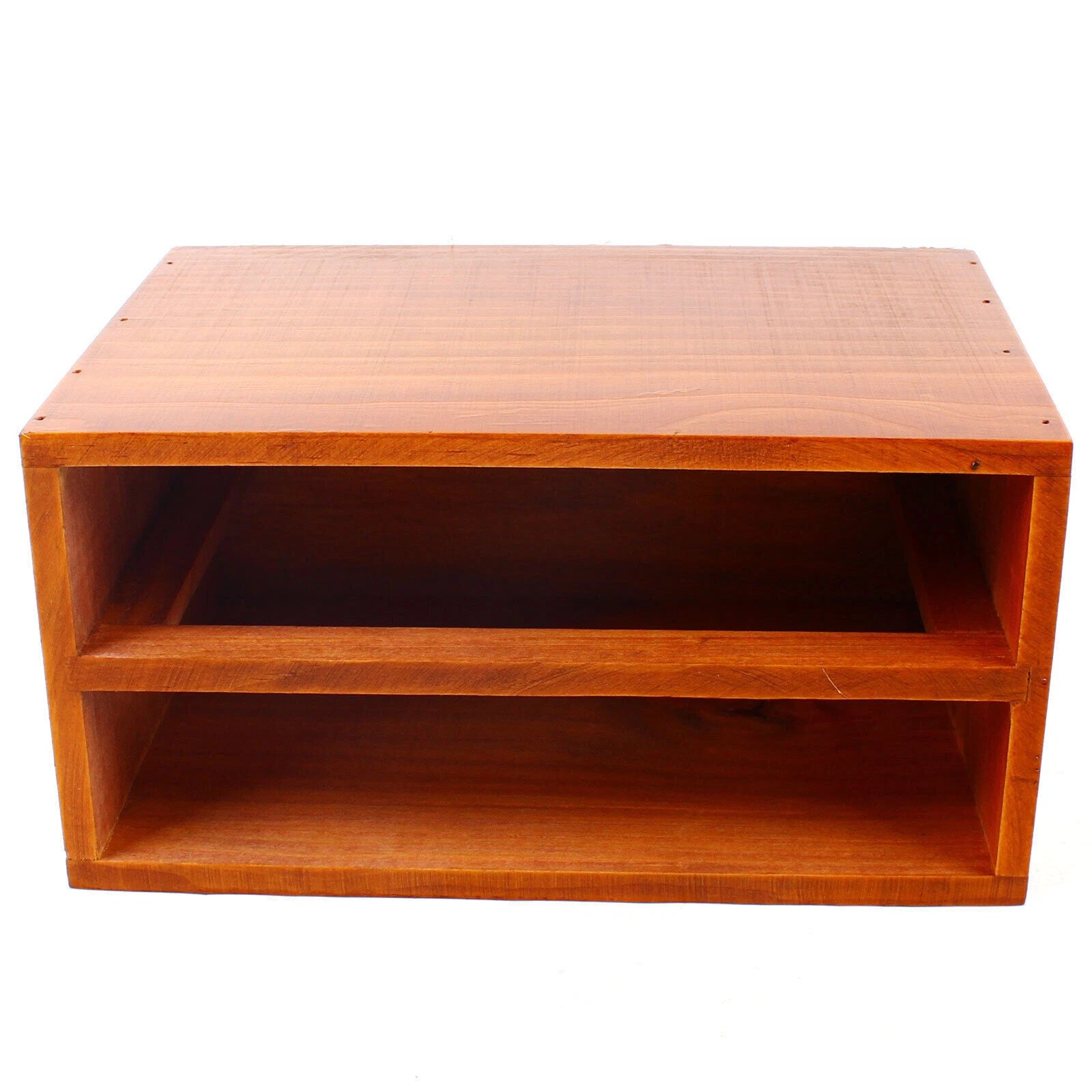 Vintage Wood Jewelry Organizer Storage Box w/ Drawers Cosmetic Cabinet 2 Layers | eBay