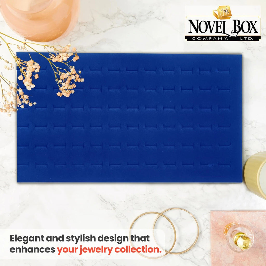 Novel Box 72 Slot Ring Earring Jewelry Tray Foam Velvet Liner in Various Colors | eBay