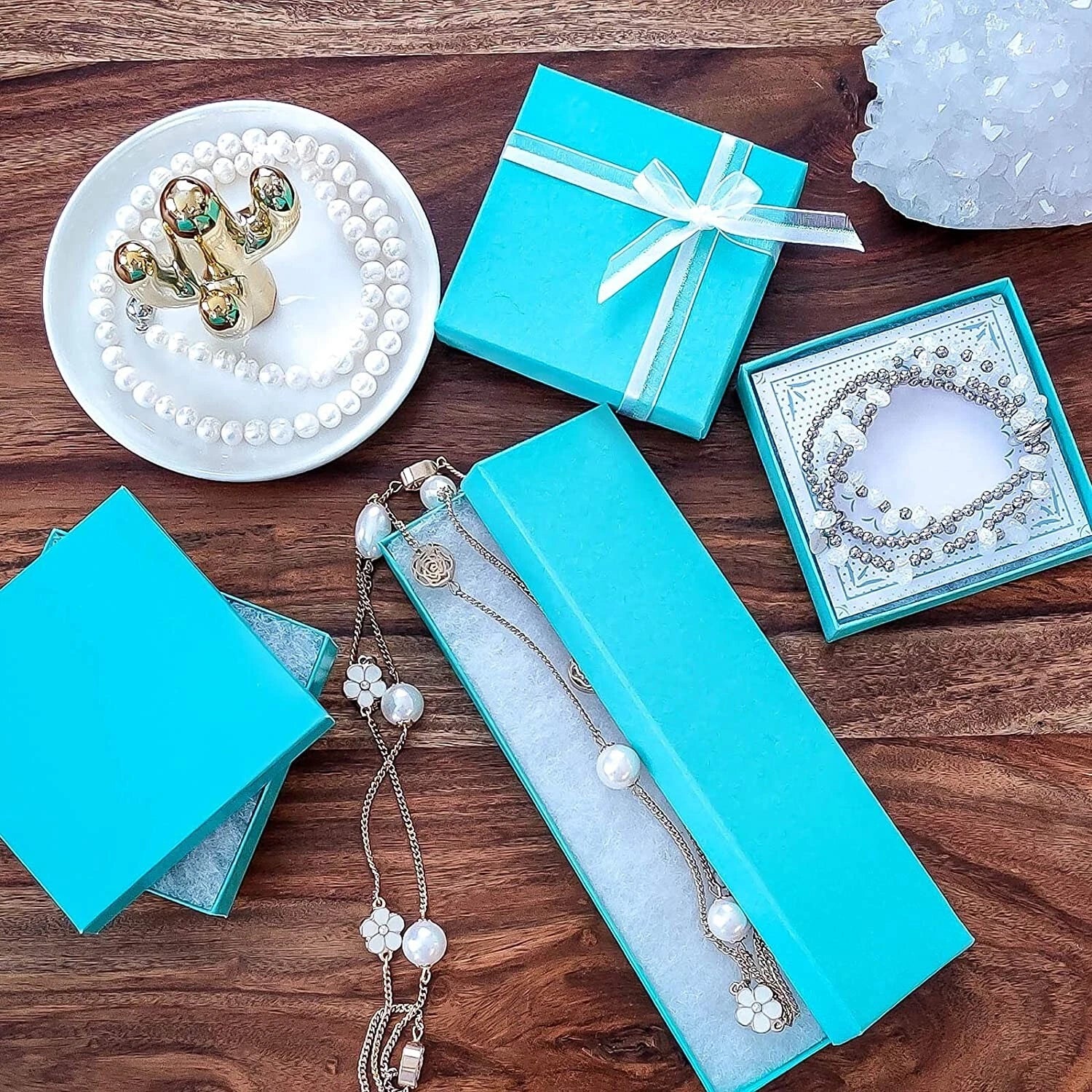 BULK 3.2x2.2x1 Cardboard #32 JEWELRY GIFT BOXES Cotton Fill Kraft Small Shipping | eBay