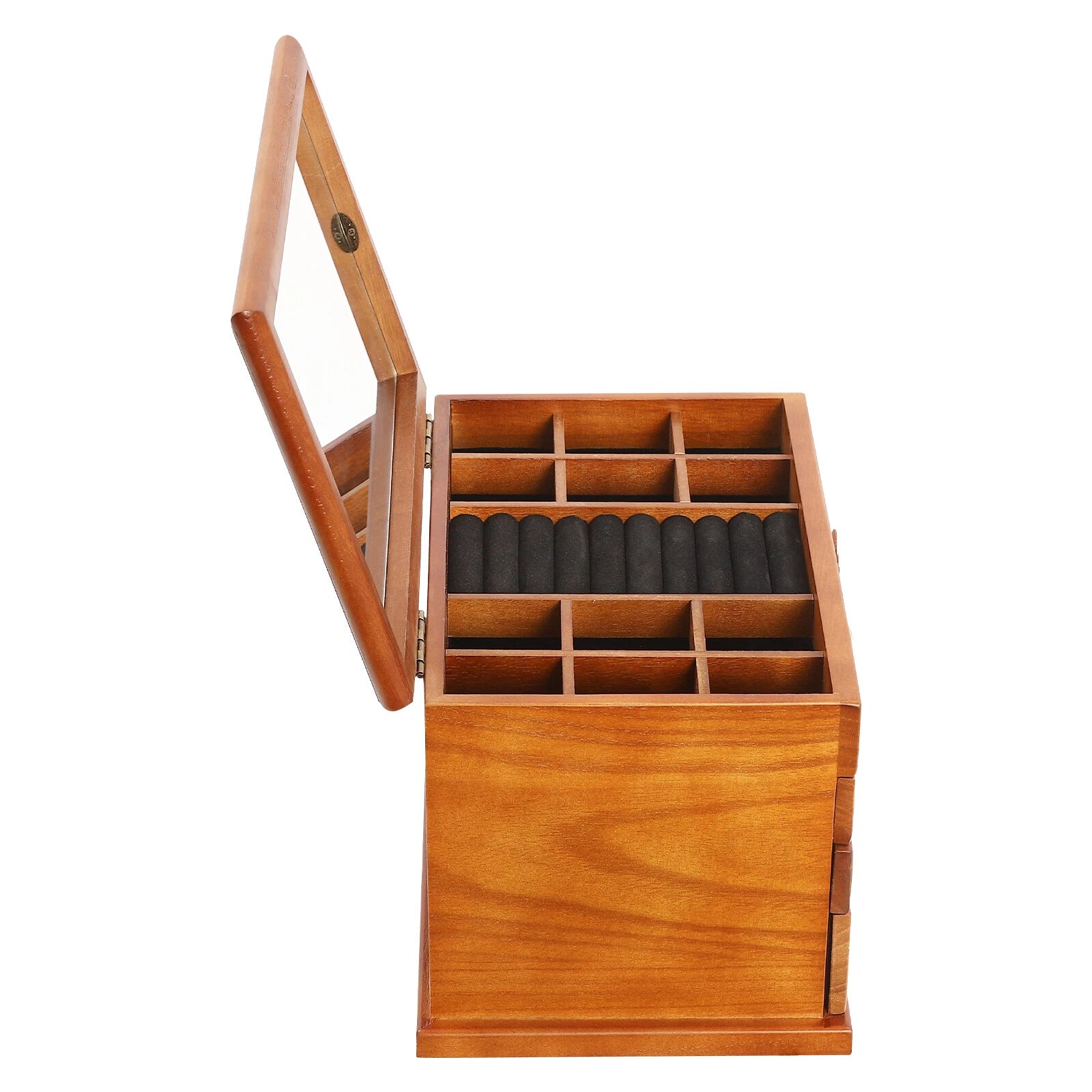 Vintage 4 Layers Jewelry Box Wooden Pack Storage Organizer Case Whith 4 Drawers | eBay