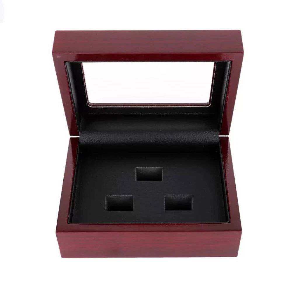 1-7 Hole Championship Ring Display Case Box Wooden Collection Storage box US## | eBay