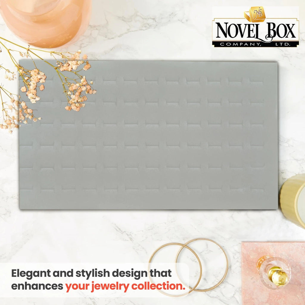 Novel Box 72 Slot Ring Earring Jewelry Tray Foam Velvet Liner in Various Colors | eBay