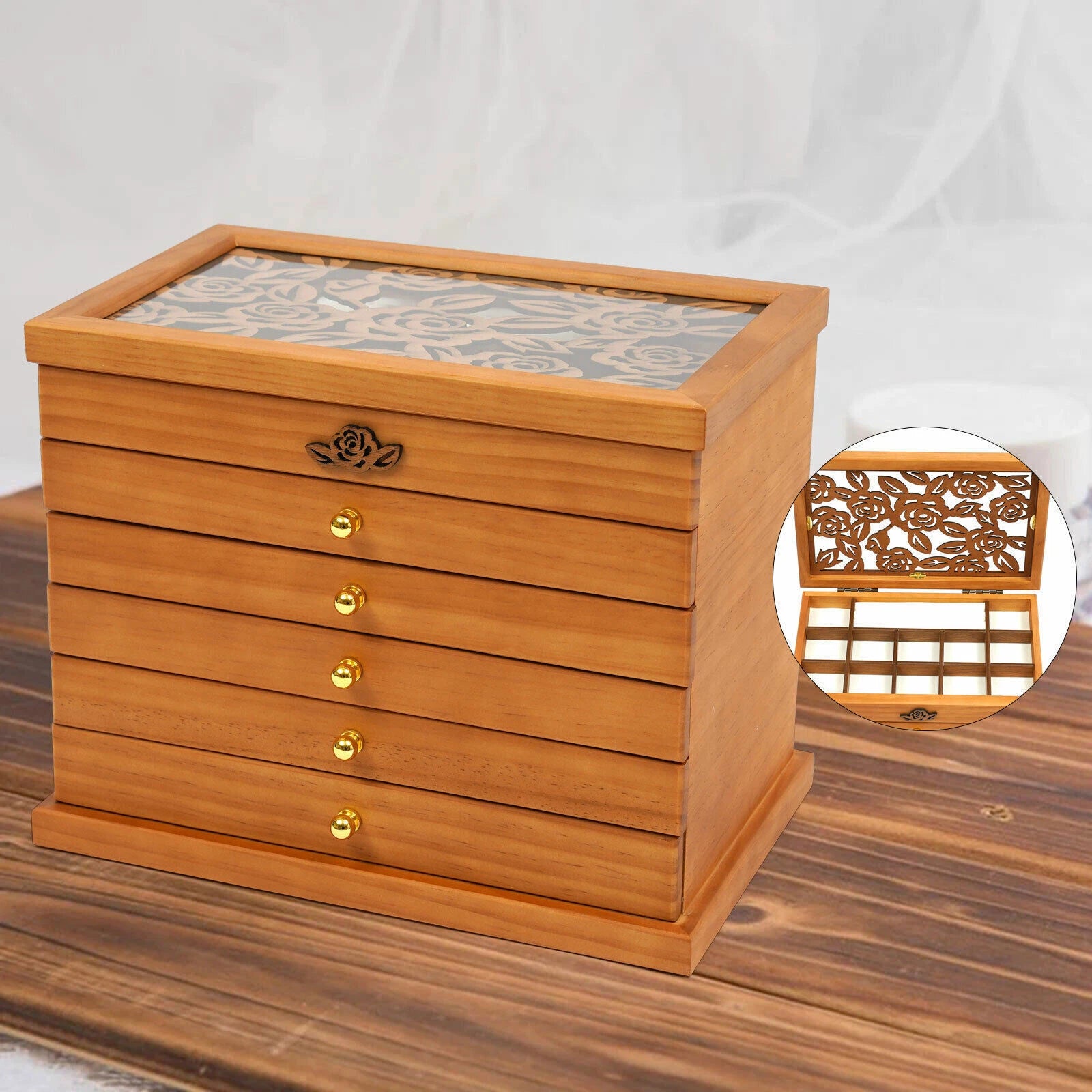Jewelry Box Organizer for Women Girls Large Jewelry Storage Case with Drawers🔥 | eBay