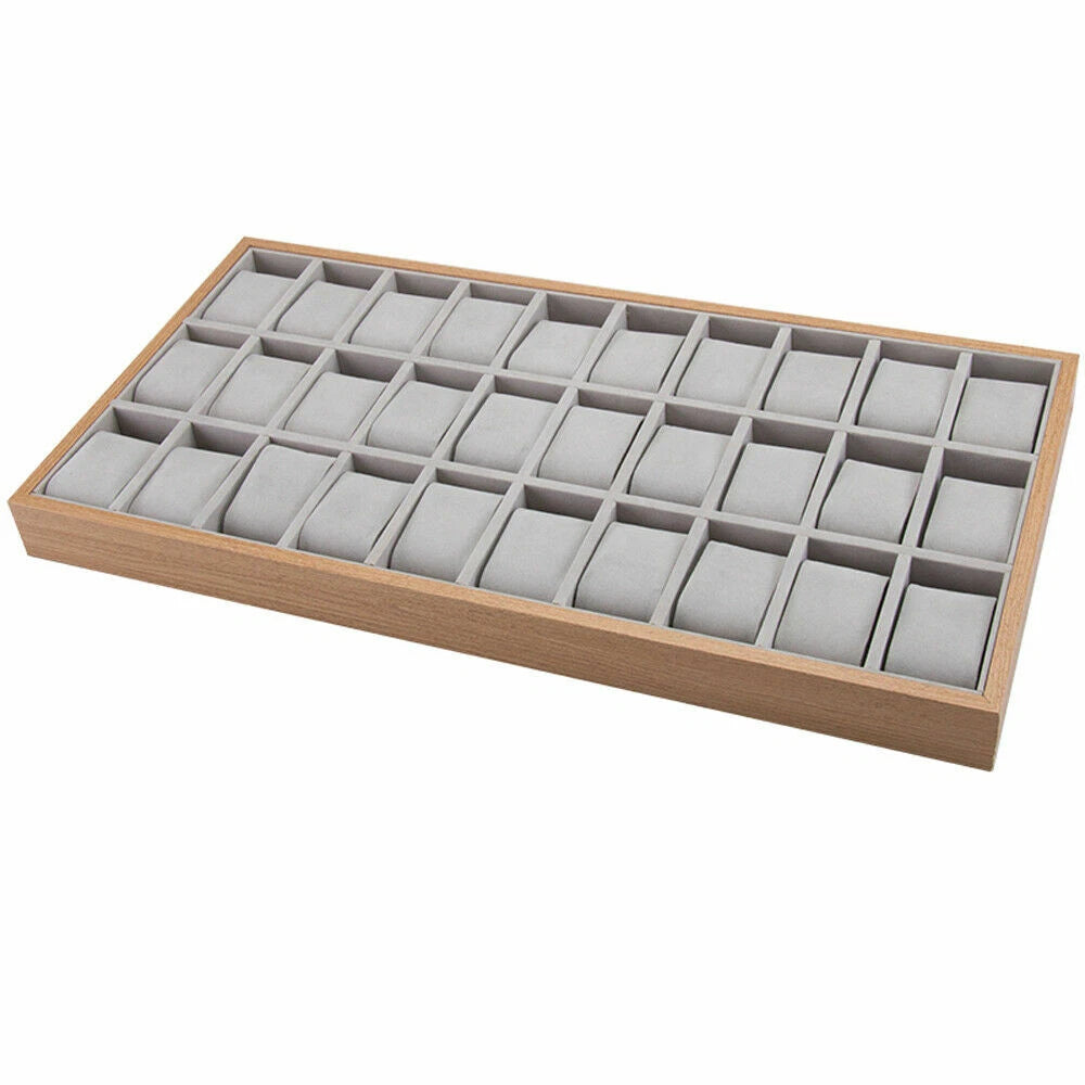 30 Slots Wood Watch Box Jewelry Storage Case Organizer Display Box Holder Tray | eBay