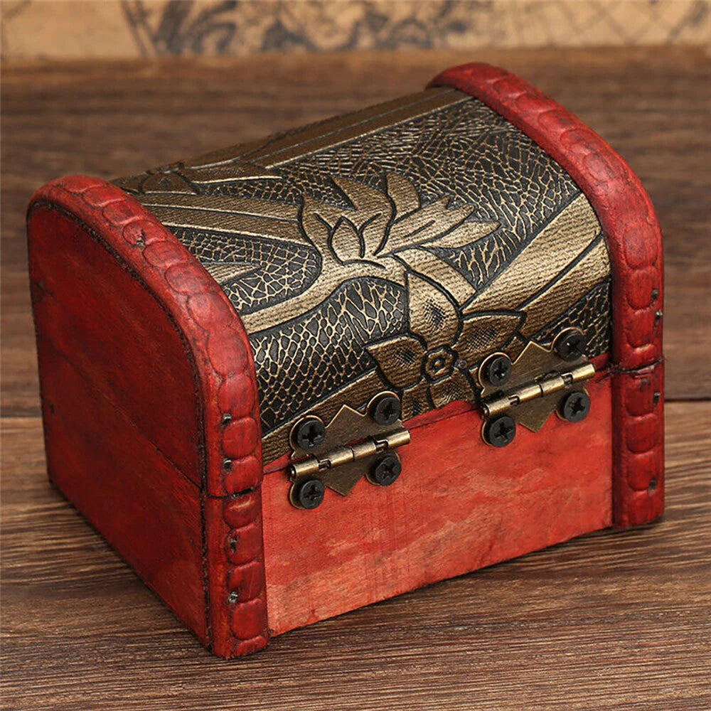 2Pcs Vintage Necklace Bracelet Storage Organizer Holder Gift Wooden Jewelry Box | eBay