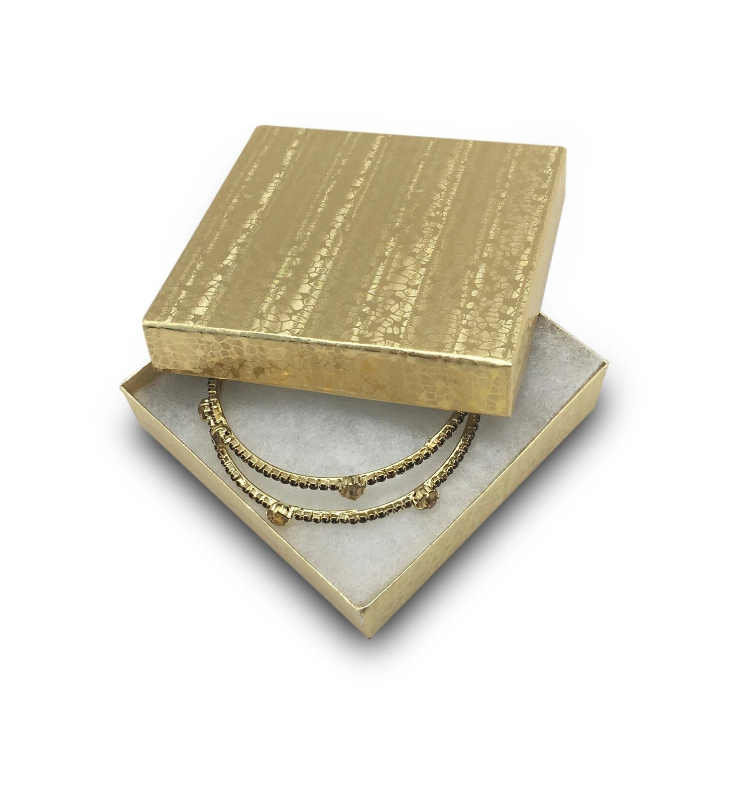 BULK Cardboard Kraft Paper JEWELRY GIFT BOXES Cotton Filled GOLD - for Shipping | eBay