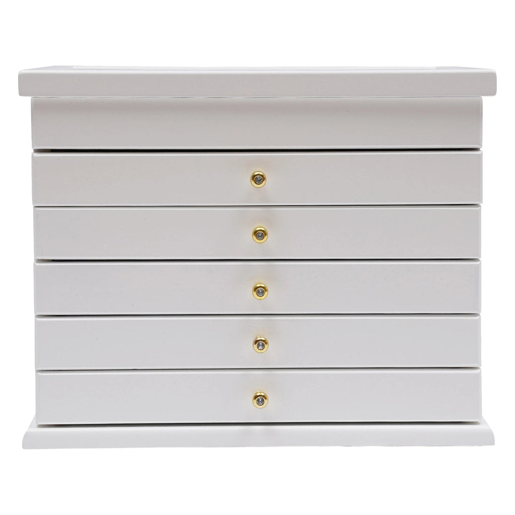 Elegant 6-Layer White Jewelry Box with Vintage Design and Large Capacity | eBay