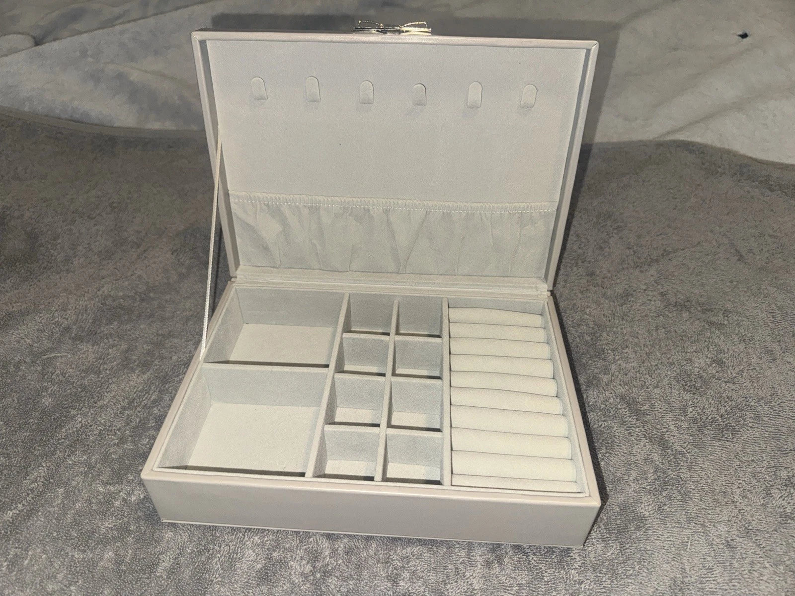 Jewelry Box Organizer Mirror Flip Top Drawer Jewelry Storage Case | eBay