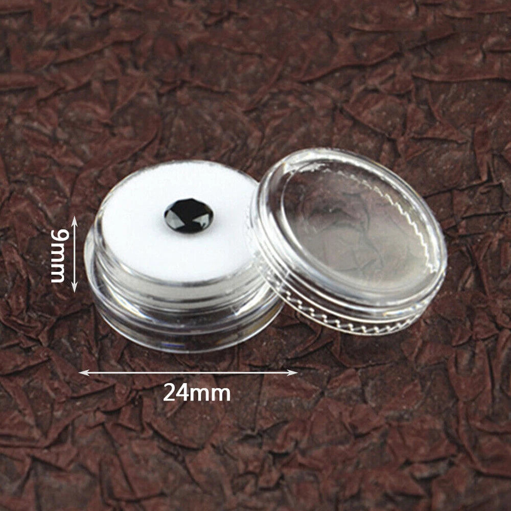 Loose Diamond White Capsule Storage Box Jewelry Gem Beads Display Case Holder | eBay