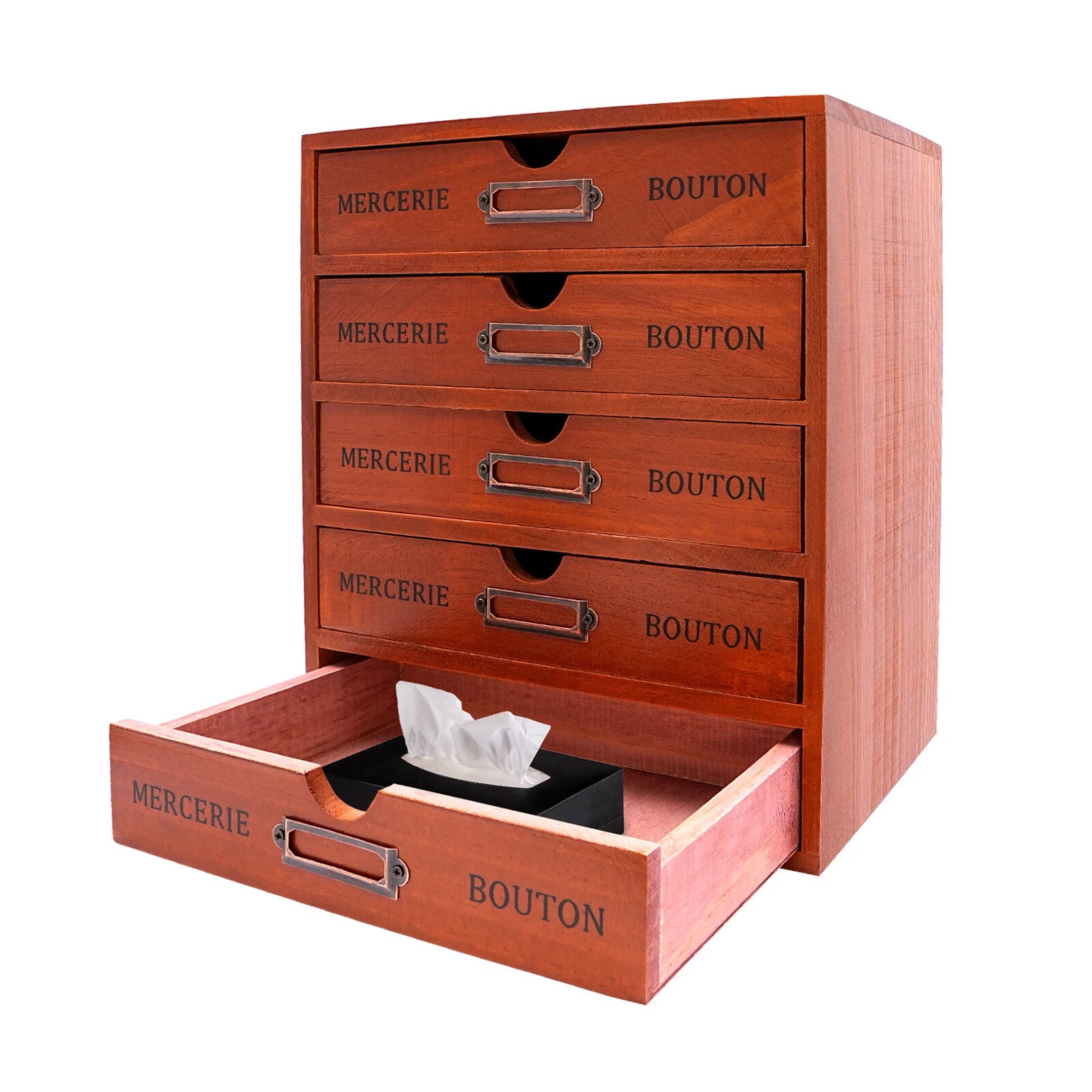 Vintage 5 Layers Large Jewelry Organizer Wooden Storage Box Case With 5 Drawers | eBay