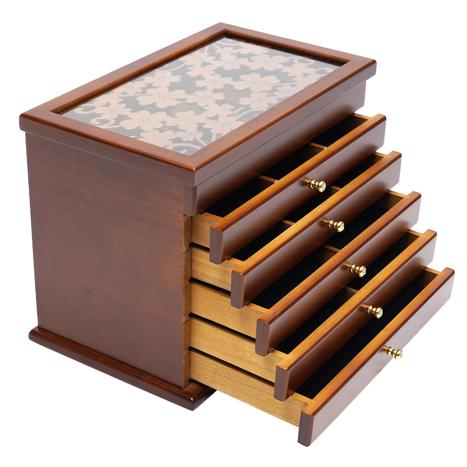 Jewelry Cabinet Storage Box Gift Chest Armoire Organizer W/ 6 Layers Drawer | eBay