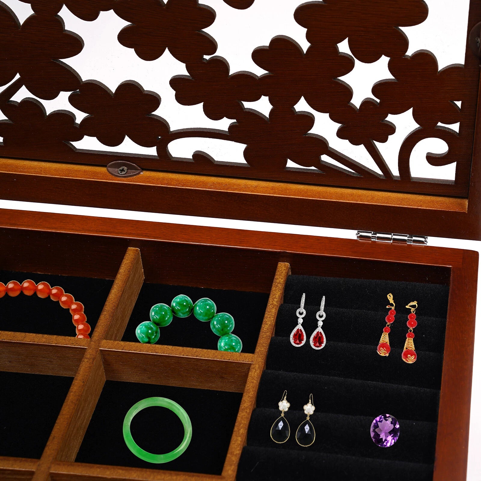 Jewelry Cabinet Storage Box Gift Chest Armoire Organizer W/ 6 Layers Drawer | eBay