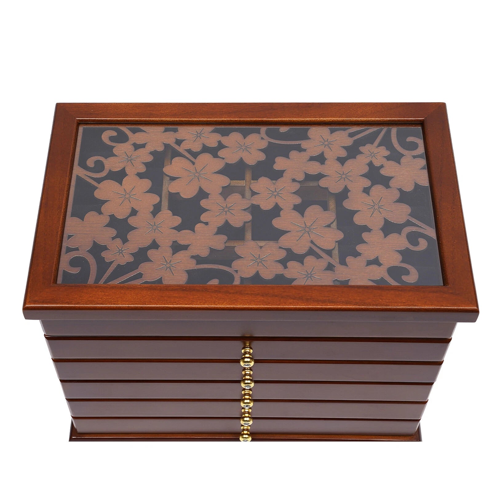 Jewelry Cabinet Storage Box Gift Chest Armoire Organizer W/ 6 Layers Drawer | eBay