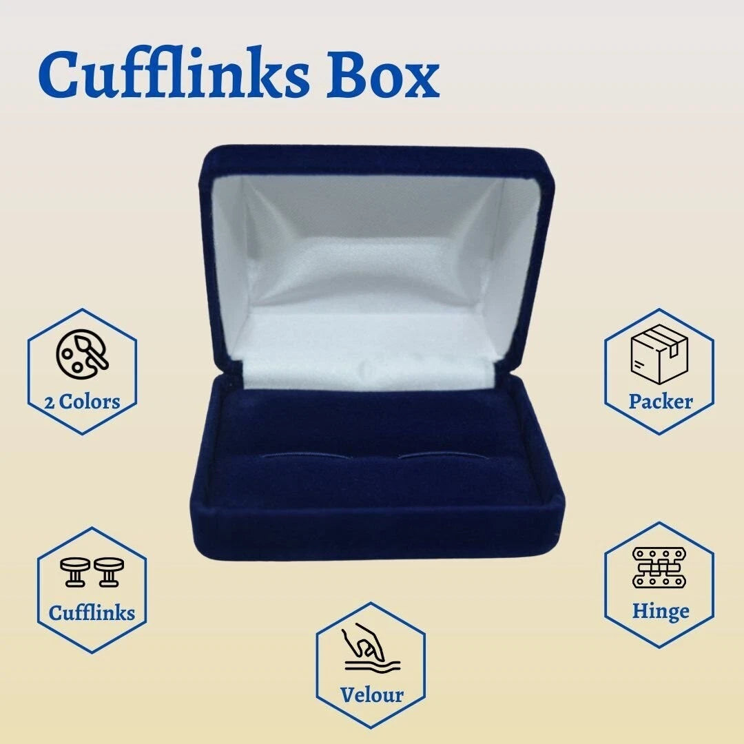 Novel Box Velour Metal Jewelry Cufflinks Box, Jewelry Case, Storage Box | eBay
