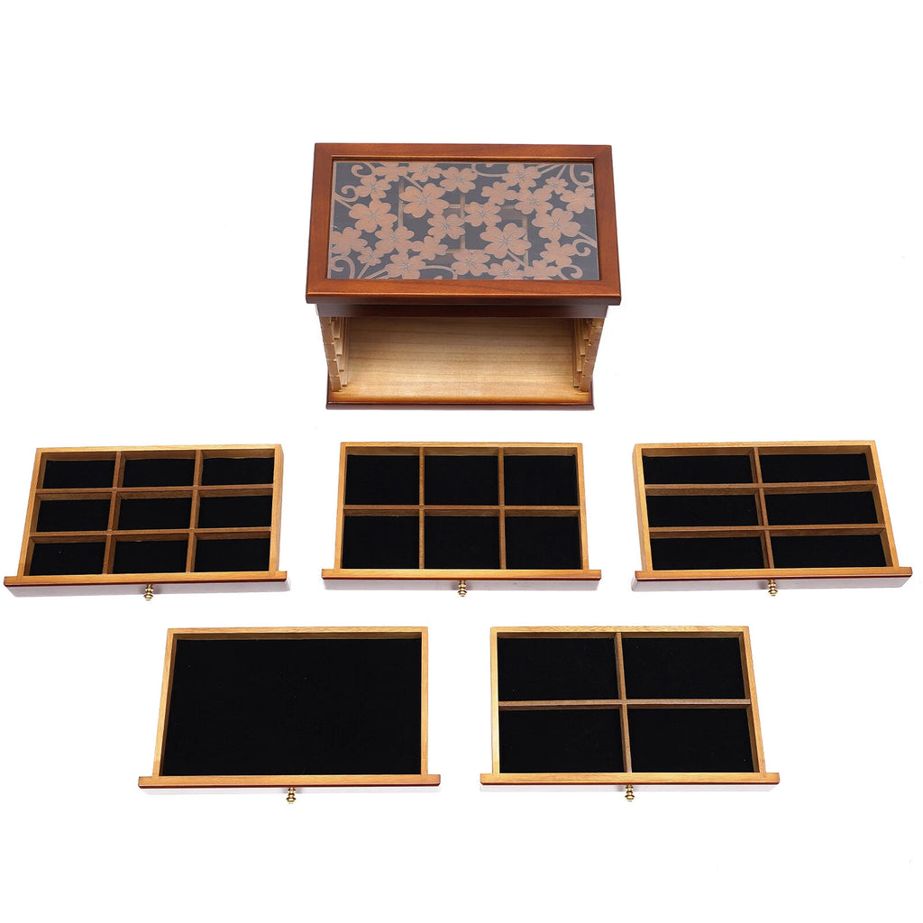 Jewelry Cabinet Storage Box Gift Chest Armoire Organizer W/ 6 Layers Drawer | eBay