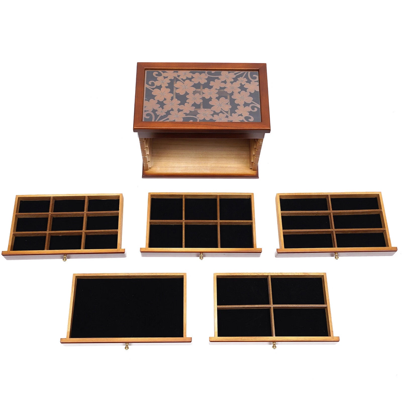 Jewelry Cabinet Storage Box Gift Chest Armoire Organizer W/ 6 Layers Drawer | eBay