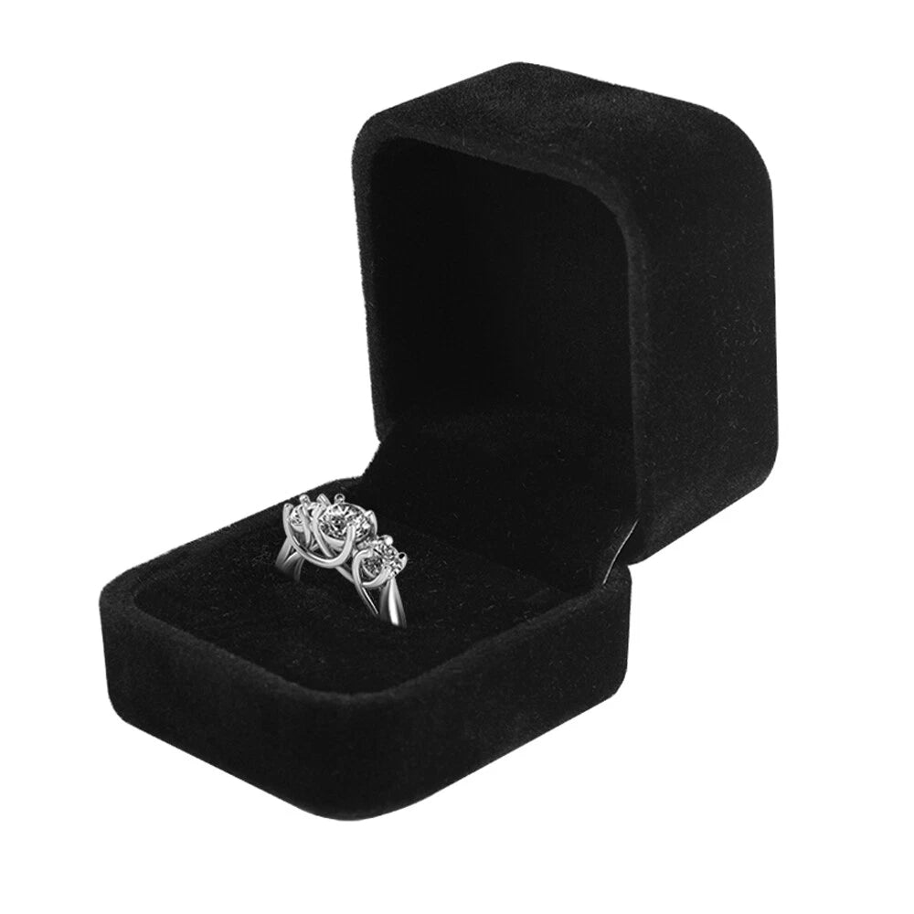 1-40PC Black Velvet Ring Boxes Jewelry Earring Gift Boxes Cases Storage Wedding | eBay
