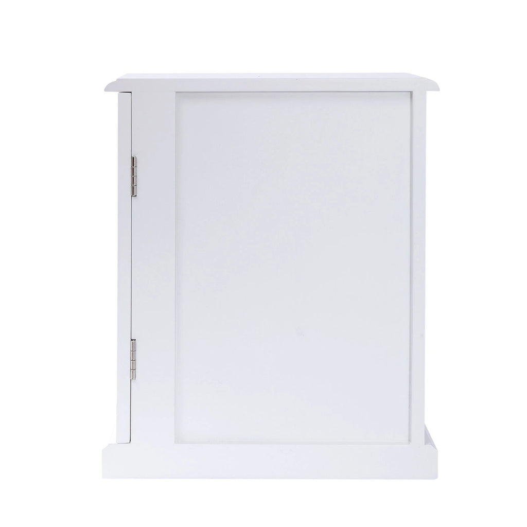 Wooden 4 Drawers Jewelry Box W/ Mirror Storage Organizer Drawers White For Women | eBay