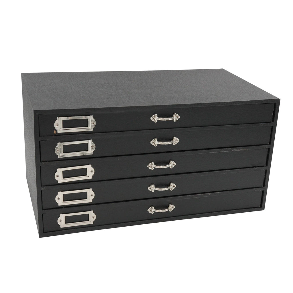 SSWBasics Jewelry Storage Organizer (Jewelry Box), Black Faux Leather 5-Drawer | eBay