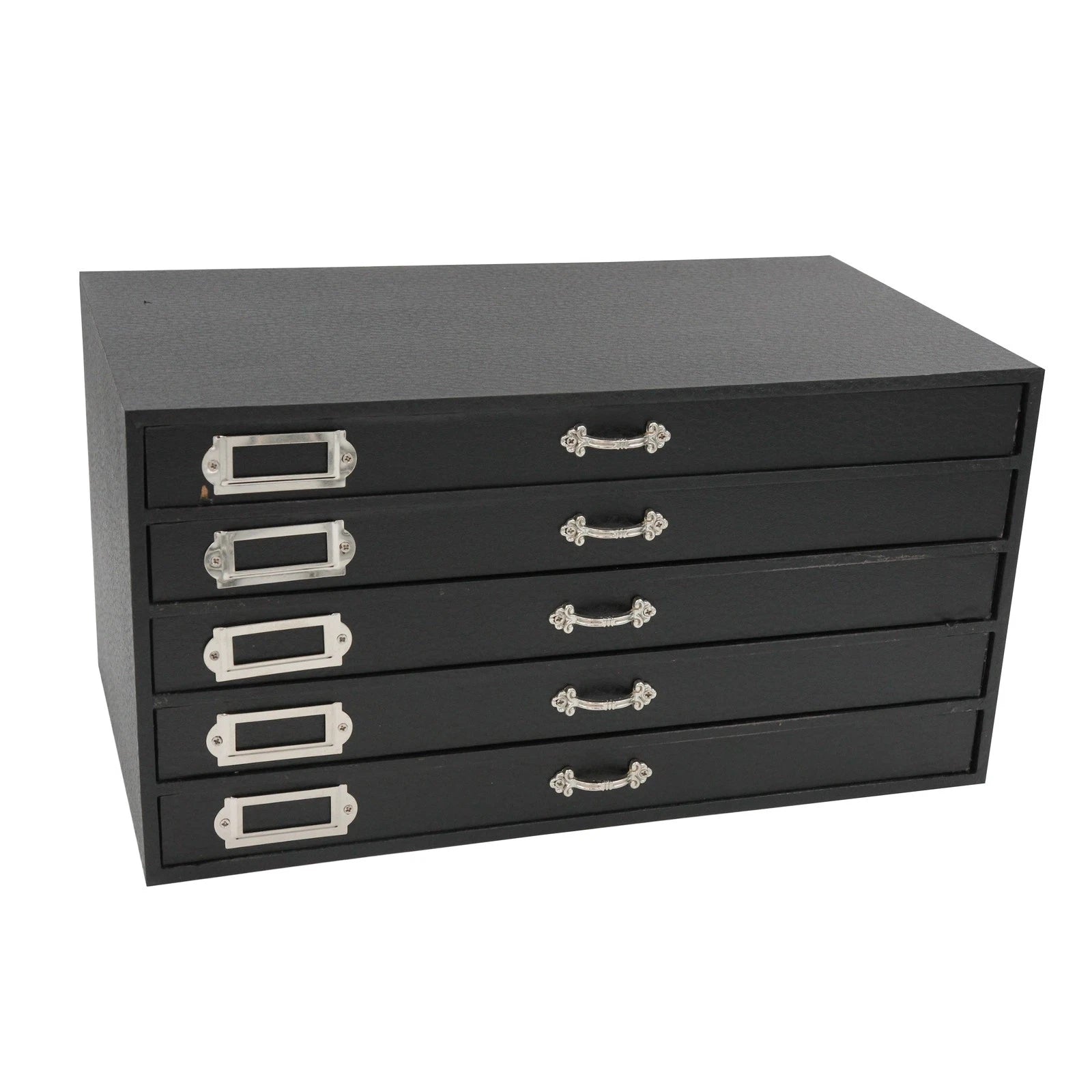 SSWBasics Jewelry Storage Organizer (Jewelry Box), Black Faux Leather 5-Drawer | eBay