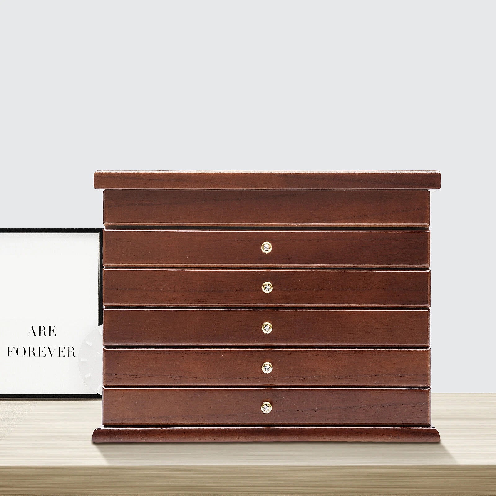 Jewelry Cabinet Storage Box Gift Chest Armoire Organizer W/ 6 Layers Drawer | eBay