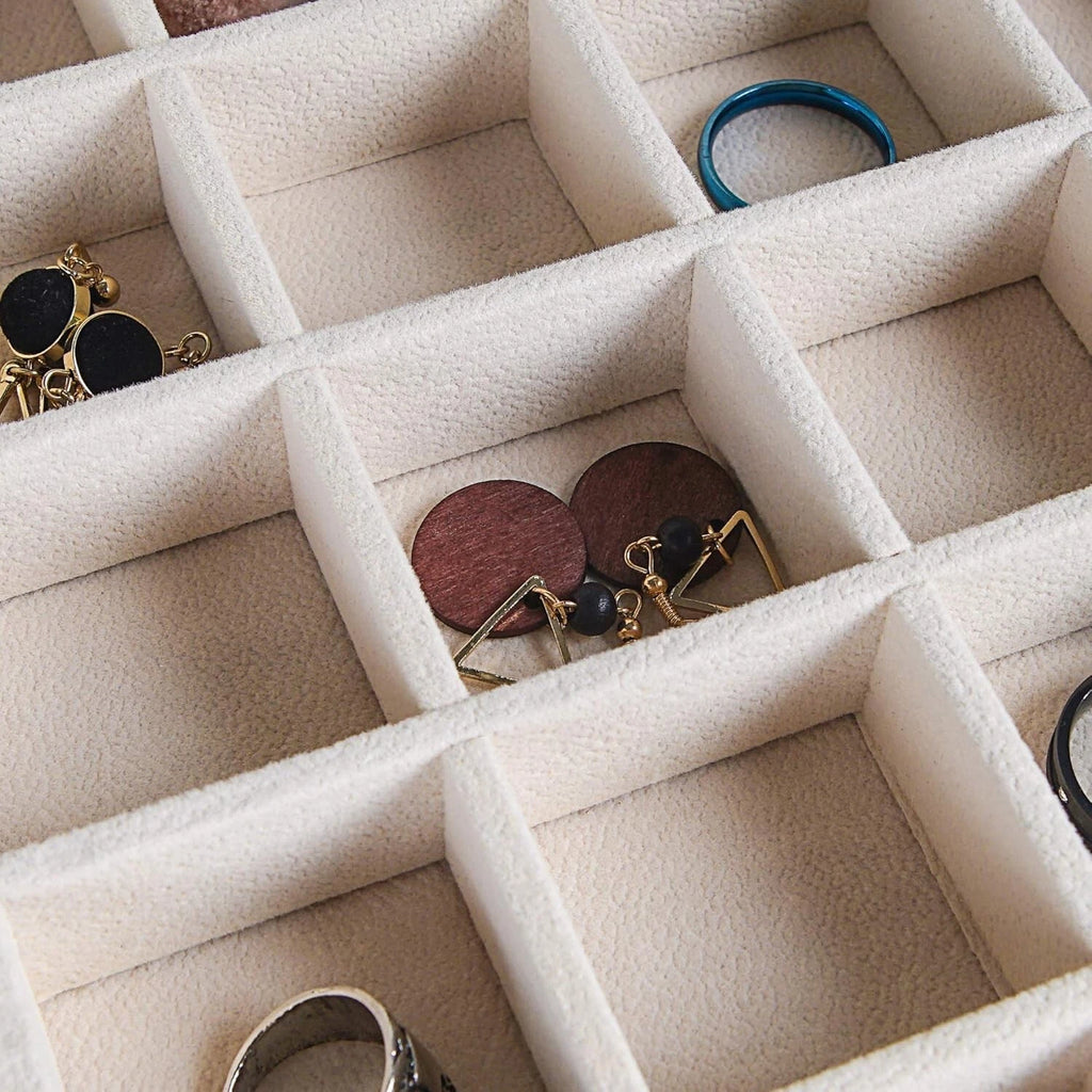 Earring Organizer Classic Jewelry Box 50 Slots Double Layer Jewelry Storage Case | eBay
