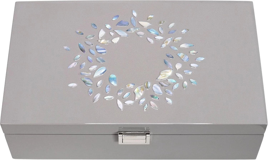 MADDesign Mother of Pearl Jewelry Organizer Box Handmade Lacquered Flower Petal | eBay
