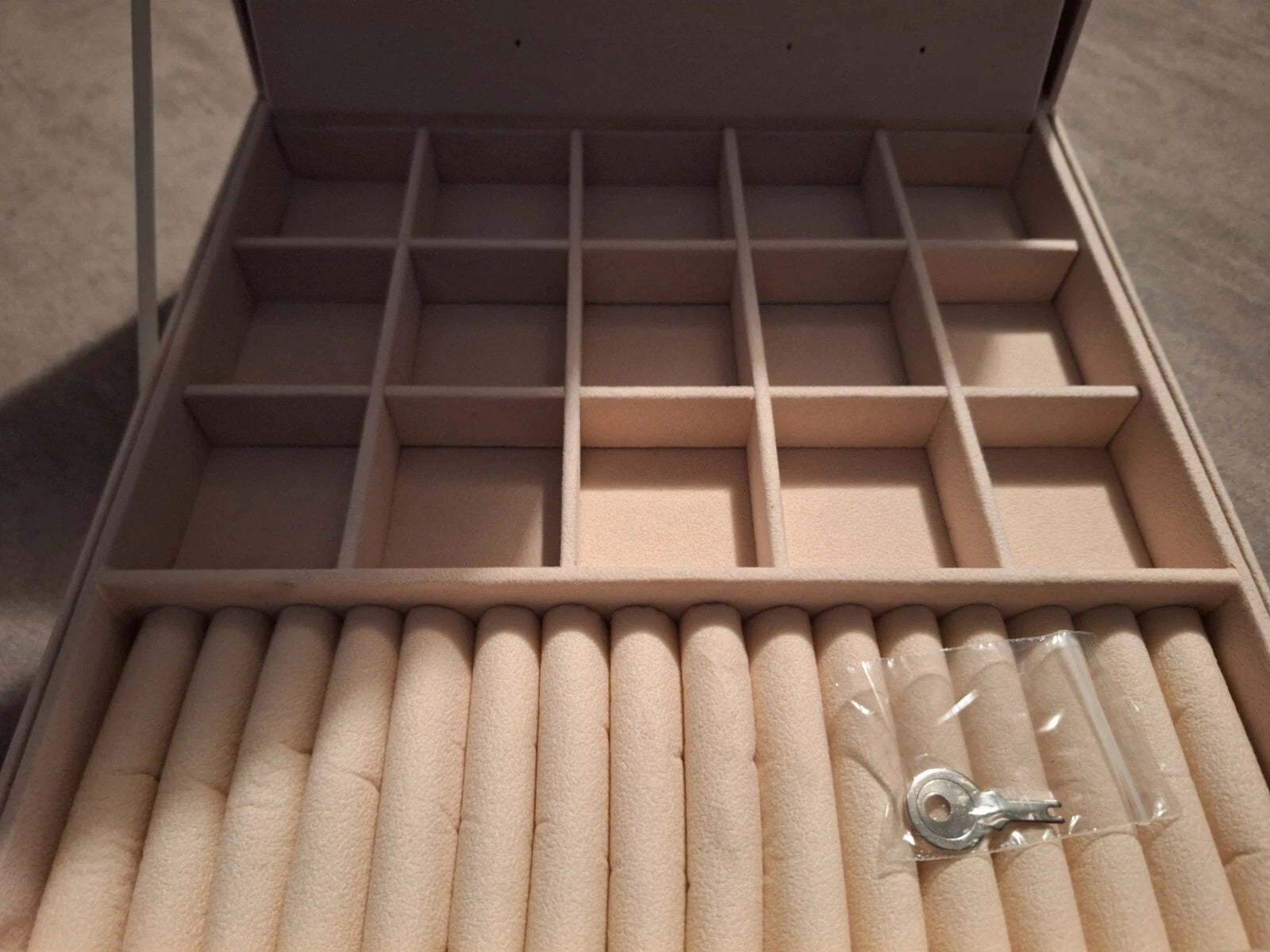 Jewelry Box Organizer W/ KEY, for Women 2 Layers PU Leather Jewelry Box. 10x10x4 | eBay