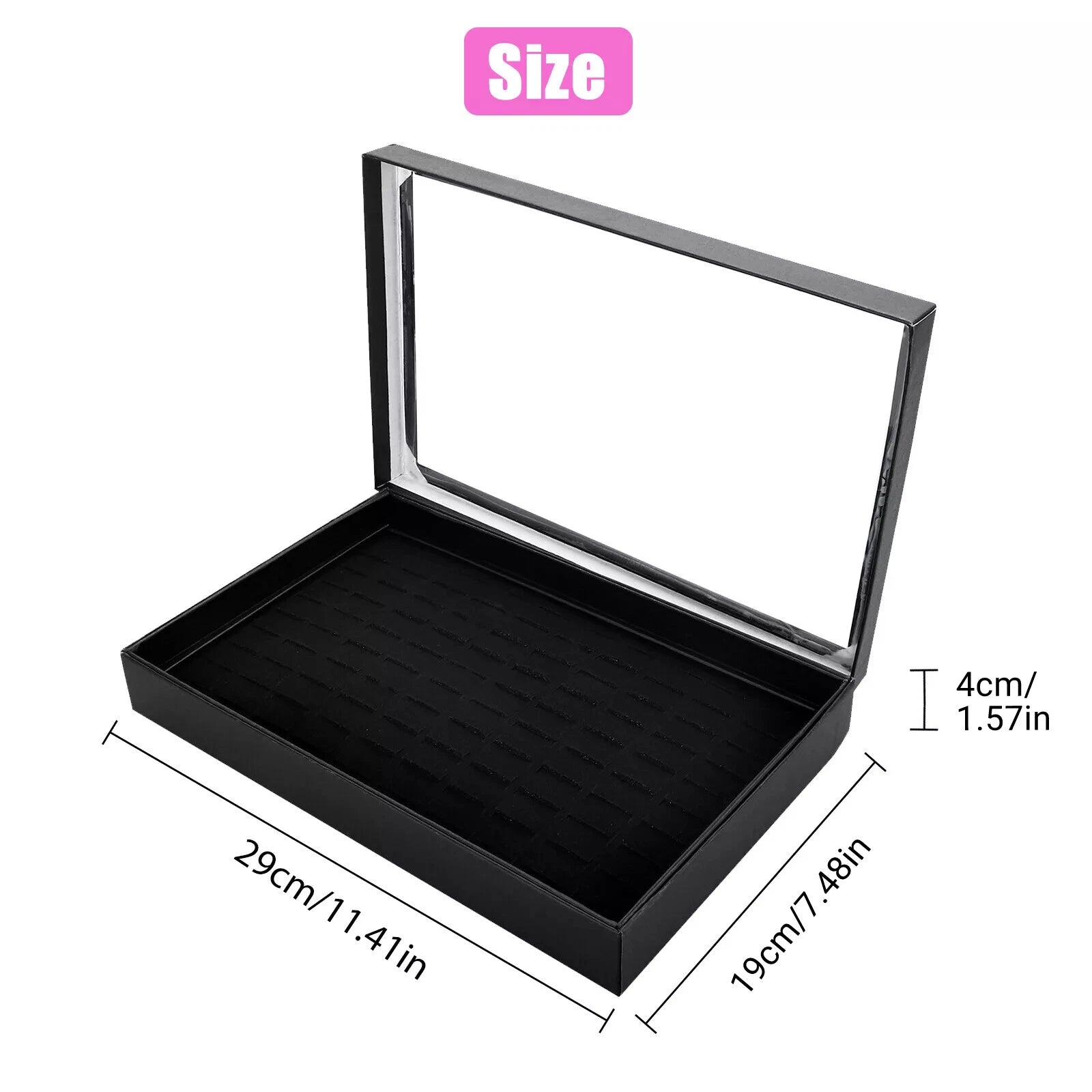 100 Slots Jewelry Ring Display Organizer Tray Holder Earrings Storage Boxes Case | eBay