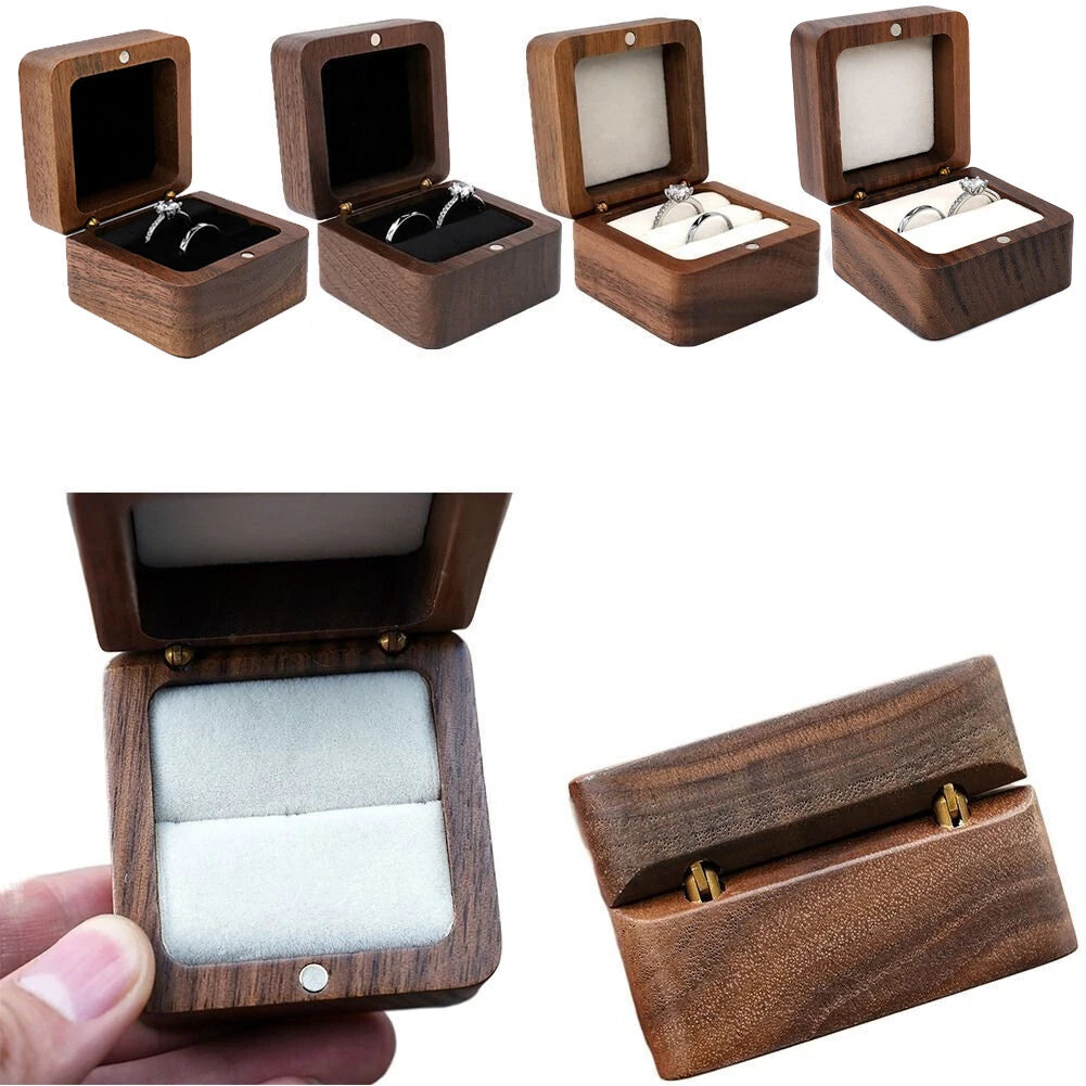 Case Wooden Lover Ring Display Box Jewelry Box Storage Holder Ring Storage Box## | eBay
