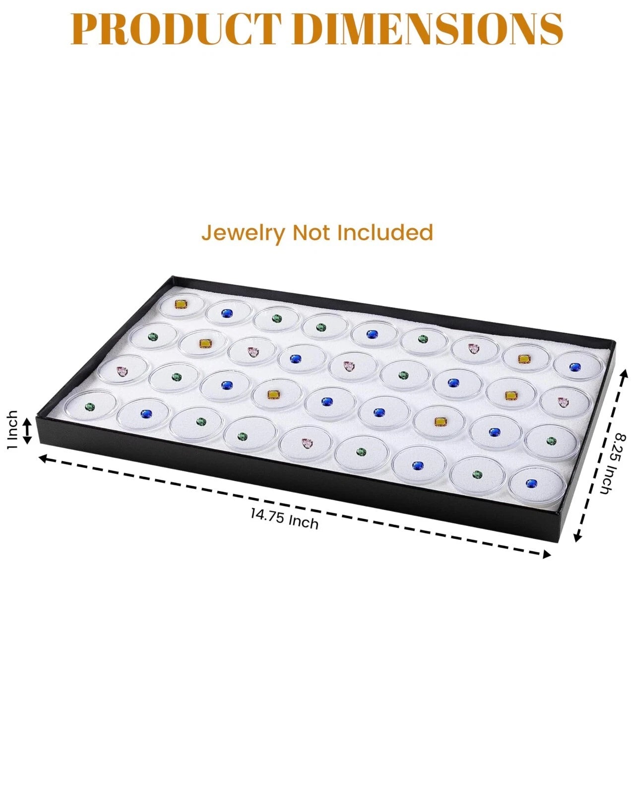 Novel Box Jewelry Gemstone Cardboard Display Case and Lid with Gem Jar Insert | eBay