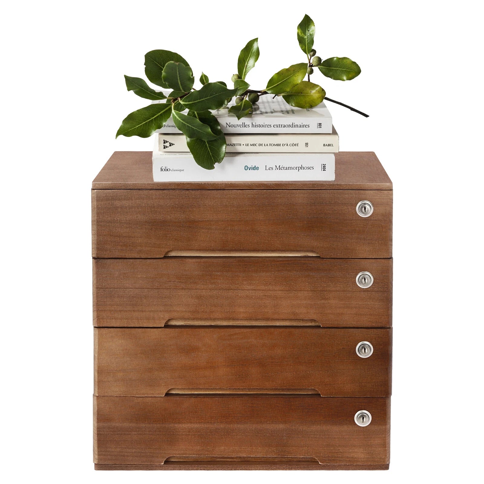 4 Layers Vintage Jewelry Organizer Wooden File Storage Box with Lockable Drawers | eBay